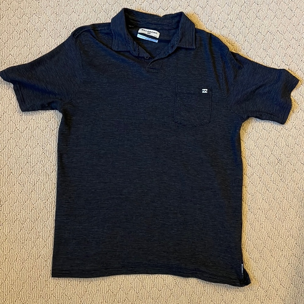 Billabong Boys XL Black Polo Shirt w/front pocket